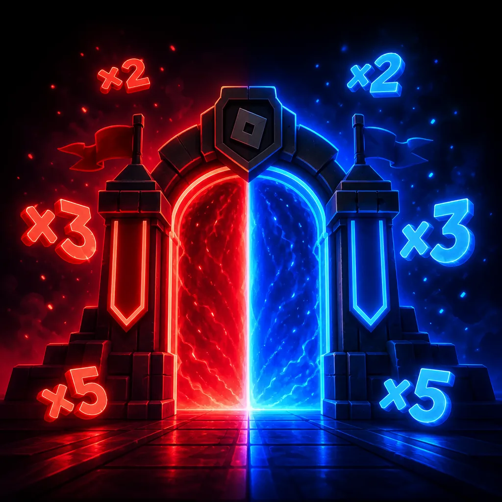Make an Army : Red VS Blue Wiki multiplier gate portal — choose the correct path to grow your army